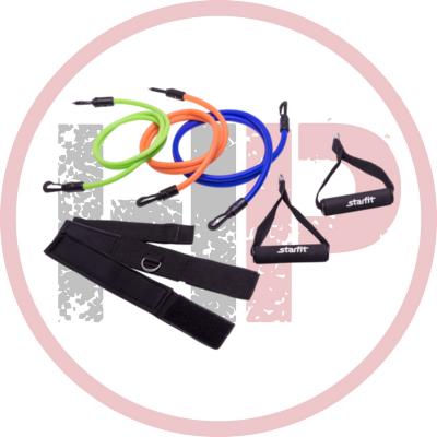 Комплект съемных эспандеров Starfit ES-606, с ручками, расширенный