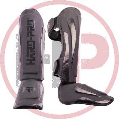 Защита голени и стопы HARD-PRO Black-Leather-101